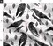 Dark Academia Literature Raven Bird Halloween Poem Edgar Allen Poe Birds Academia Moody Poe 19Th Century Black And White Custom Printed Fabric by Spoonflower Various Fabrics by the Yard or Fat Quarter